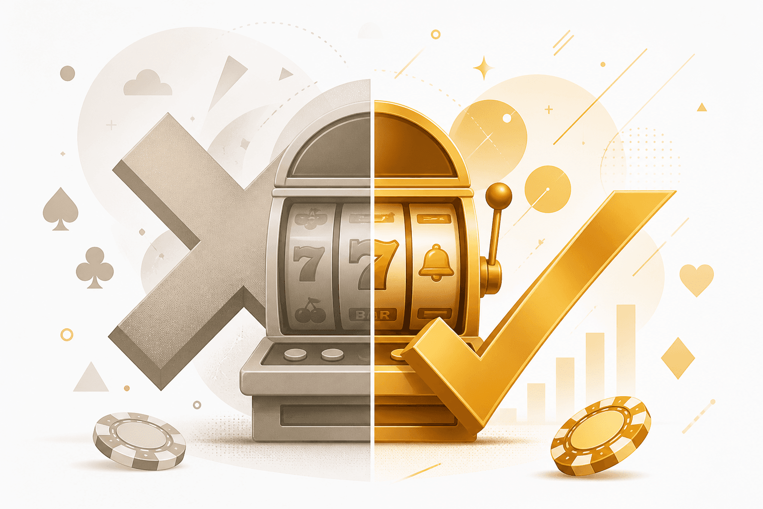 Ilustración abstracta sobre mitos del casino